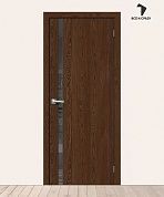 Межкомнатная дверь с экошпоном Браво-1.55 Brown Dreamline/Mirox Grey