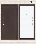 Входная дверь CLASSIC Антик медный 13 — Белый софт