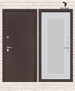 Входная дверь CLASSIC Антик медный 30 — АСТРОД Белый софт рельеф