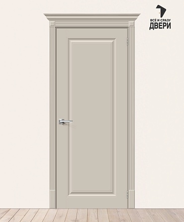 Межкомнатная крашеная дверь Скинни-10 Creamy 600х2000 мм