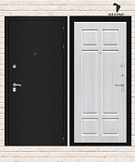 Входная дверь CLASSIC Шагрень черная 08 — Кристалл вуд
