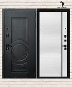 Входная дверь GRAND 22 — Белый софт, черная вставка