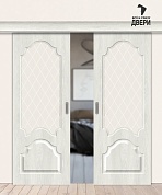 Межкомнатная двойная дверь-купе с ПВХ-пленкой Скинни-33 Casablanca