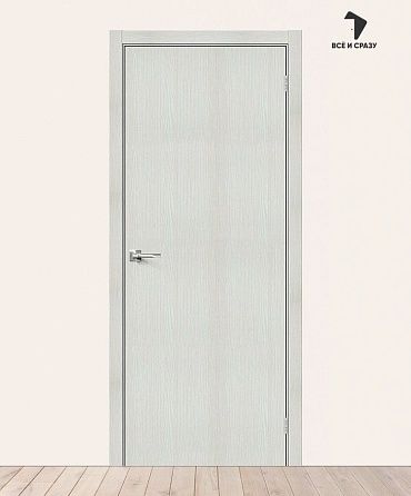 Межкомнатная дверь с экошпоном Браво-0 Bianco Veralinga 550х1900 мм