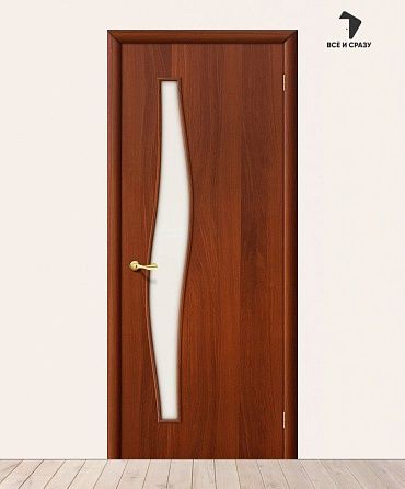Межкомнатная ламинированная дверь 6С Итальянский орех 600х2000 мм