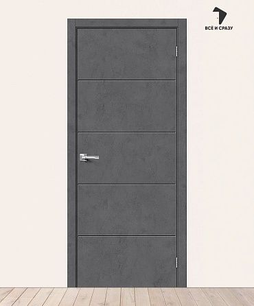Межкомнатная дверь с экошпоном Граффити-2.Д Slate Art 600х2000 мм