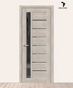 Межкомнатная дверь с экошпоном Браво-27 Cappuccino Melinga/Mirox Grey