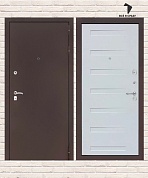 Входная дверь CLASSIC Антик медный 14 — Дуб кантри белый горизонт