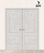 Двойная межкомнатная дверь с экошпоном Прима-2 Look Art