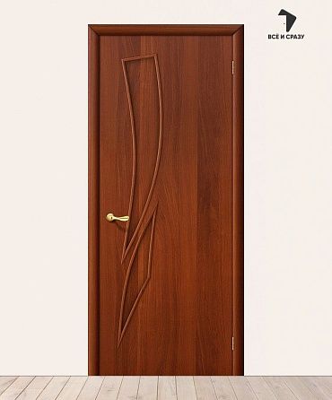 Межкомнатная ламинированная дверь 8Г Итальянский орех 550х1900 мм