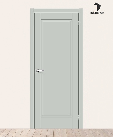 Межкомнатная дверь Эмалит Прима-10 Grey Matt 600х2000 мм