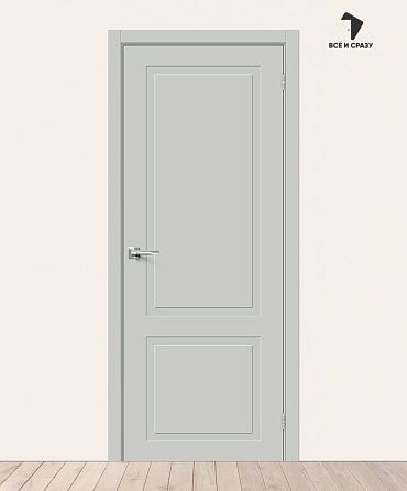 Межкомнатная дверь с покрытием винил Граффити-12 Grey Pro 600х2000 мм