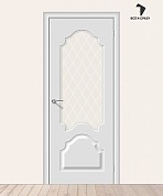 Межкомнатная дверь с ПВХ-пленкой Скинни-33 Fresco/White Сrystal