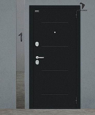 Металлическая дверь Техно Kale Букле чёрное/Wenge Veralinga