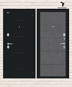 Металлическая дверь Граффити-1 Букле черное/Slate Art