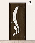 Межкомнатная дверь с ПВХ-пленкой Лотос-2 Dark Barnwood