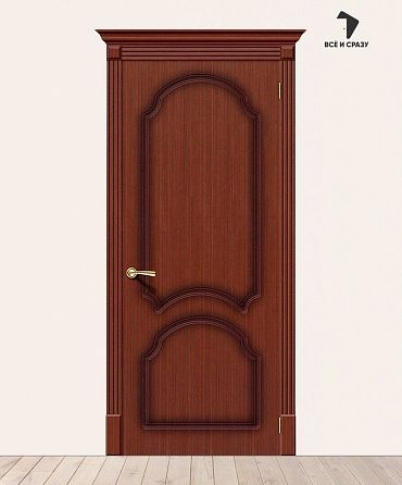 Межкомнатная шпонированная дверь Соната Макоре файн-лайн 550х1900 мм