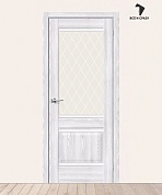 Межкомнатная дверь с экошпоном Прима-3 Riviera Ice/White Сrystal