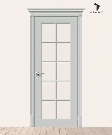 Межкомнатная крашеная дверь Скинни-11.1 Grace / Magic Fog 600х2000 мм