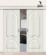 Межкомнатная двойная дверь-купе с ПВХ-пленкой Скинни-32 Casablanca