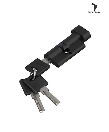 Цилиндр ключ/фиксатор Bravo AРF-60-30/30 SB МатЧерный (алюм., 3 ключа)