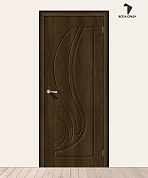 Межкомнатная дверь с ПВХ-пленкой Лотос-1 Dark Barnwood