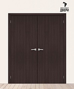 Двойная межкомнатная дверь с экошпоном Браво-0 Wenge Melinga