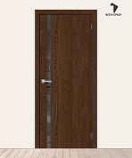 Межкомнатная дверь с экошпоном Браво-1.55 Brown Dreamline/Mirox Grey