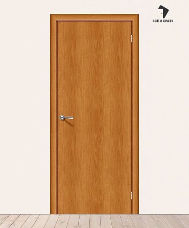 Межкомнатная дверь Гост-0 Л-12 (МиланОрех) (Усиленное полотно) 550х1900 мм