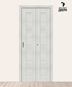 Межкомнатная складная дверь с экошпоном Браво-21 Bianco Veralinga