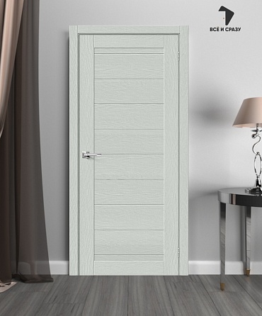 Межкомнатная дверь с экошпоном Браво-21 Grey Wood