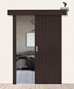 Межкомнатная дверь-купе с экошпоном Браво-0 Wenge Melinga