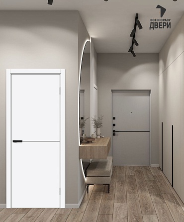 Межкомнатная дверь ПЭТ Браво-0.21 П White Silk