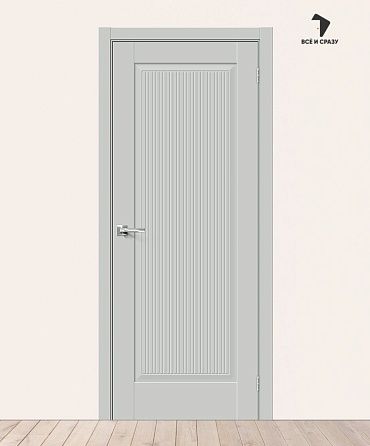 Межкомнатная дверь Эмалит Прима-10.Ф7 Grey Matt 600х2000 мм