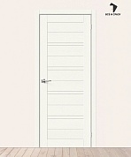 Межкомнатная дверь с экошпоном Браво-28 White Wood/Magic Fog