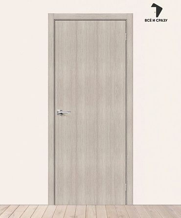 Межкомнатная дверь с экошпоном Браво-0 Cappuccino Melinga 550х1900 мм