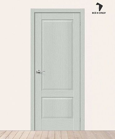 Межкомнатная дверь с экошпоном Прима-12 Grey Wood 600х2000 мм