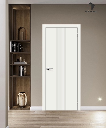 Межкомнатная крашеная дверь Граффити-21 Whitey