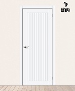 Межкомнатная дверь ПЭТ Браво-40 White Silk