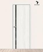 Межкомнатная дверь с экошпоном Браво-1.55 White Dreamline/Mirox Grey