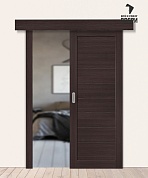 Межкомнатная дверь-купе с экошпоном Браво-21 Wenge Melinga