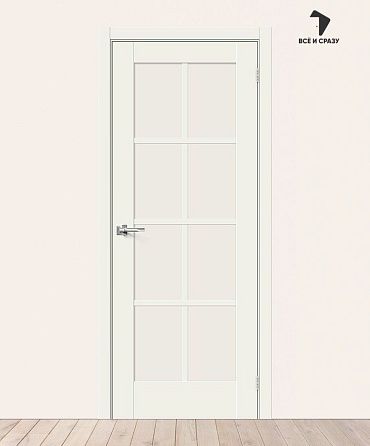 Межкомнатная дверь Hard Flex Прима-11 White Mix 600х2000 мм