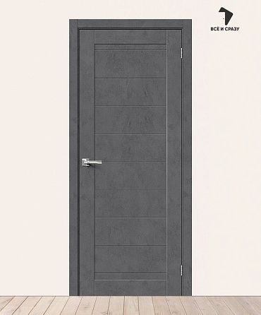 Межкомнатная дверь с экошпоном Браво-21 Slate Art 600х2000 мм