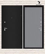 Входная дверь CLASSIC Шагрень черная 29 — ХОМС Серый софт рельеф