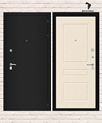 Входная дверь CLASSIC Шагрень черная 03 — Крем софт