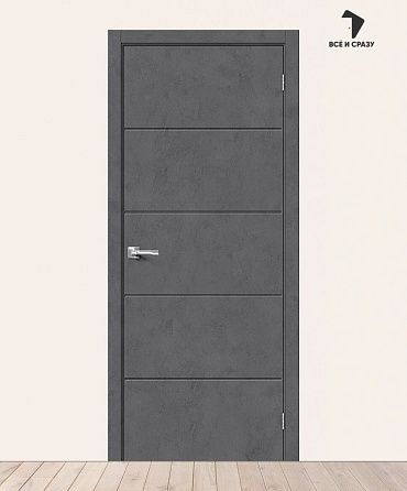 Межкомнатная дверь с экошпоном Граффити-1.Д Slate Art 600х2000 мм