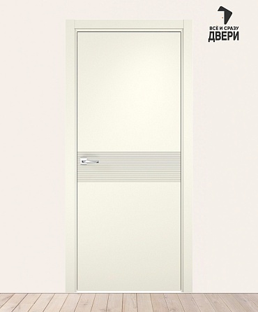 Межкомнатная дверь Эмалит Севилья 17 Софт панакота 600х2000 мм