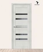 Межкомнатная дверь с экошпоном Браво-30 Bianco Veralinga/Mirox Grey