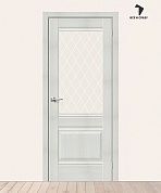 Межкомнатная дверь с экошпоном Прима-3 Bianco Veralinga/White Сrystal
