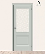 Межкомнатная дверь Эмалит Прима-3 Grey Matt
